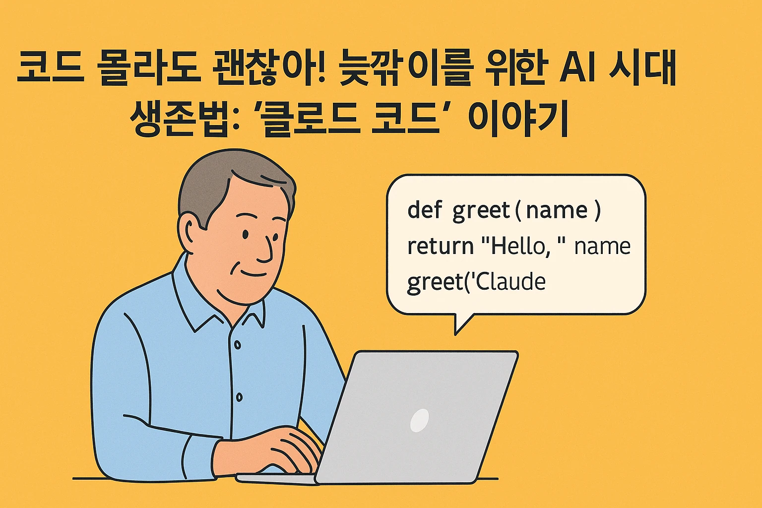 코드 몰라도 괜찮아! 늦깎이를 위한 AI 시대 생존법: ‘클로드 코드’ 이야기