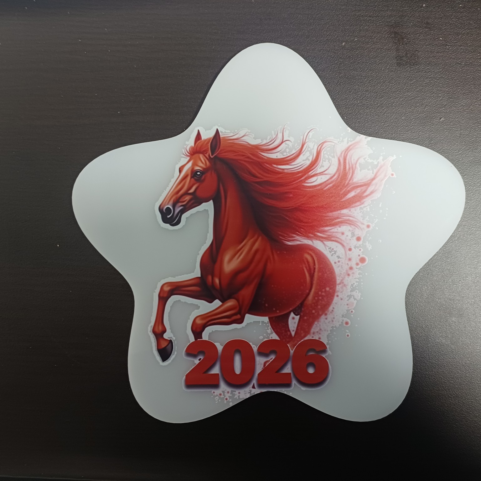 UV 프린터 첫 작품 - 2026 붉은 말